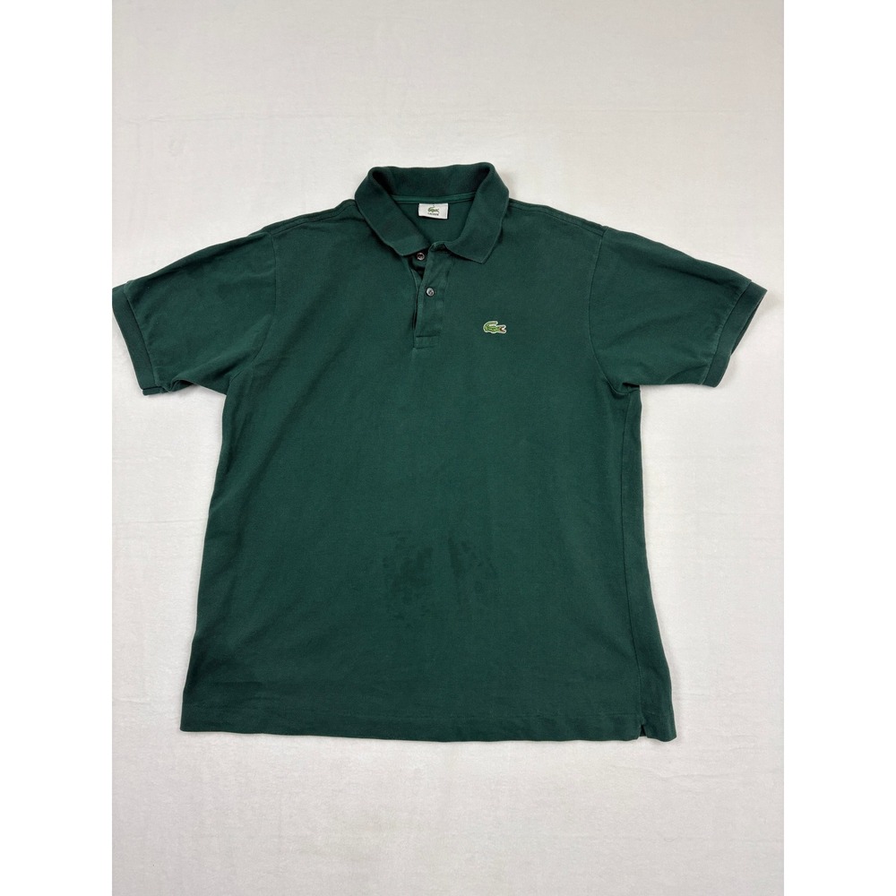 Lacoste Mens Size 6 Dark Green Short Sleeve Cotton Pique Polo Shirt L1212 N1